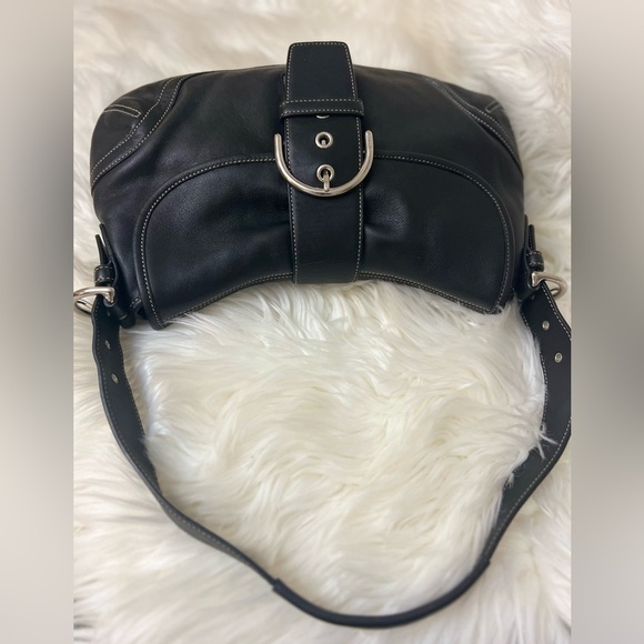 Vintage Coach black leather soho  Y2K bag 9248 - Picture 6 of 15